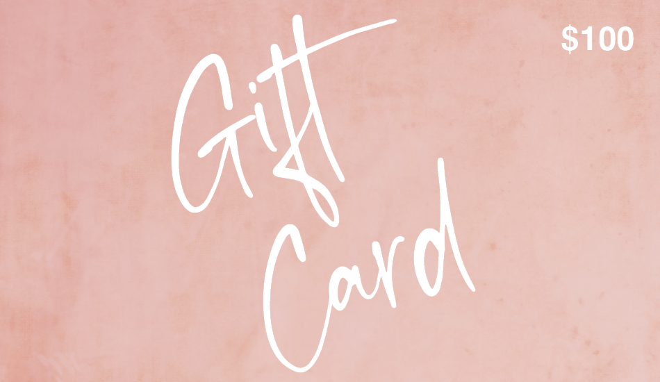 Gift card with 'Gift Card' text on a pink background