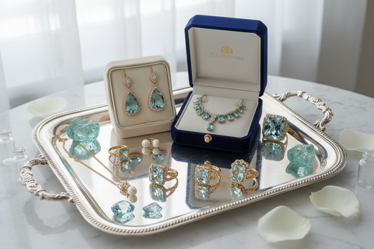 March Birthday Gift Guide: 5 Aquamarine Jewelry Pieces | Made by Petit