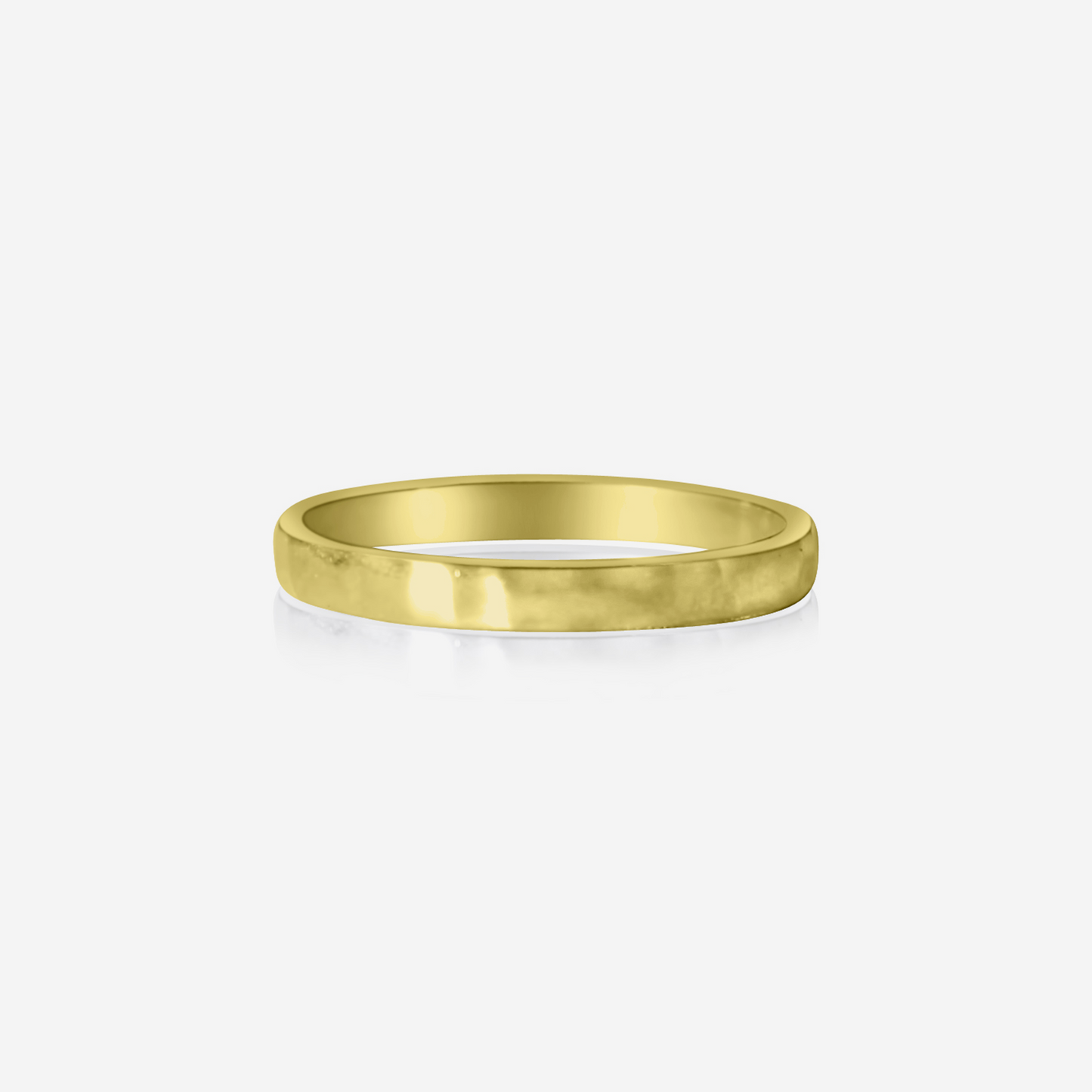 Hammered eternity wedding band in 18K yellow gold – Made by Petit Jewelry