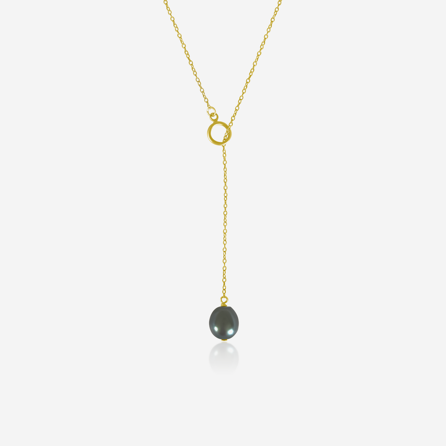 Small Circle with Tahitian Pearl Necklace