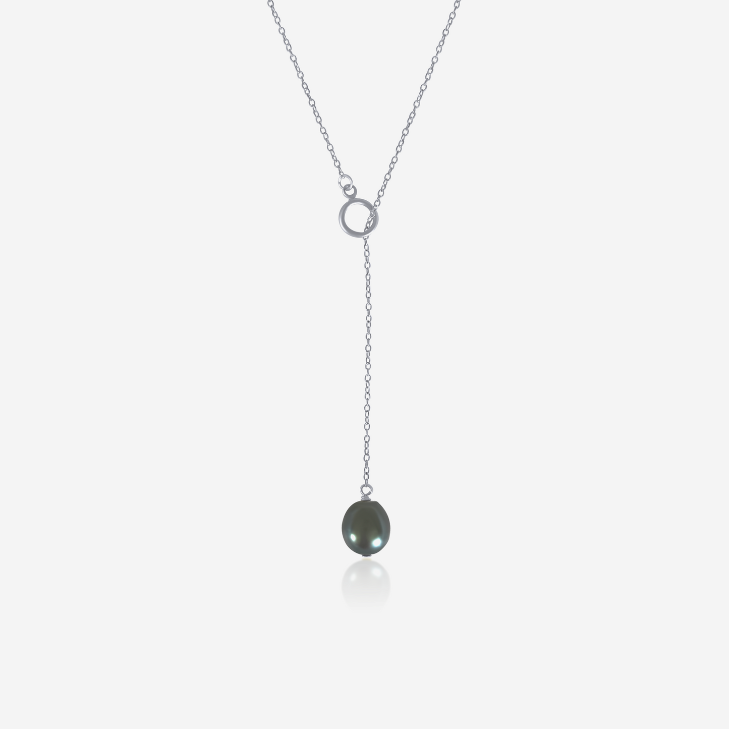 Small Circle with Tahitian Pearl Necklace