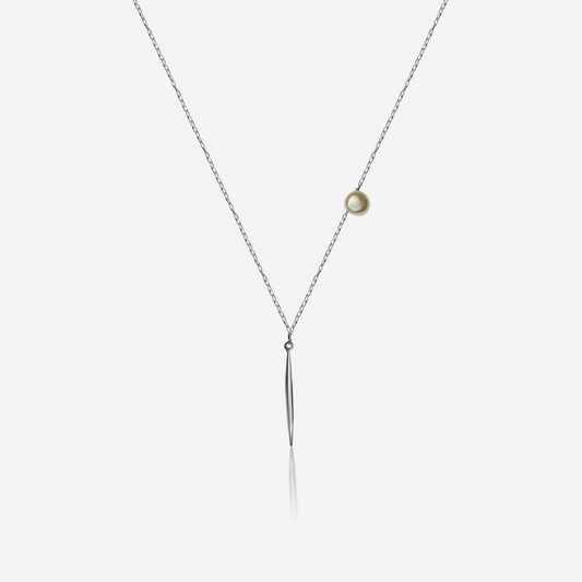 Sharp Bar with Freshwater Pearl Necklace