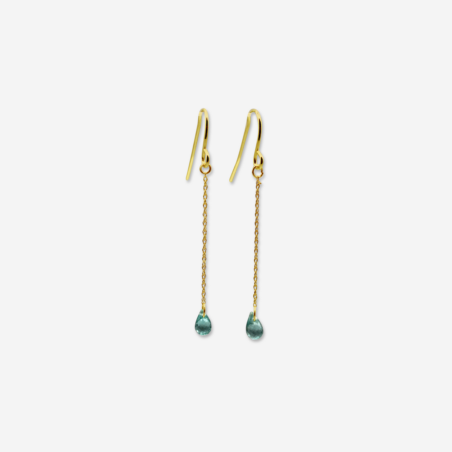 Green Apatite Drop Earrings