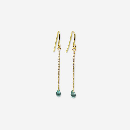 Green Apatite Drop Earrings