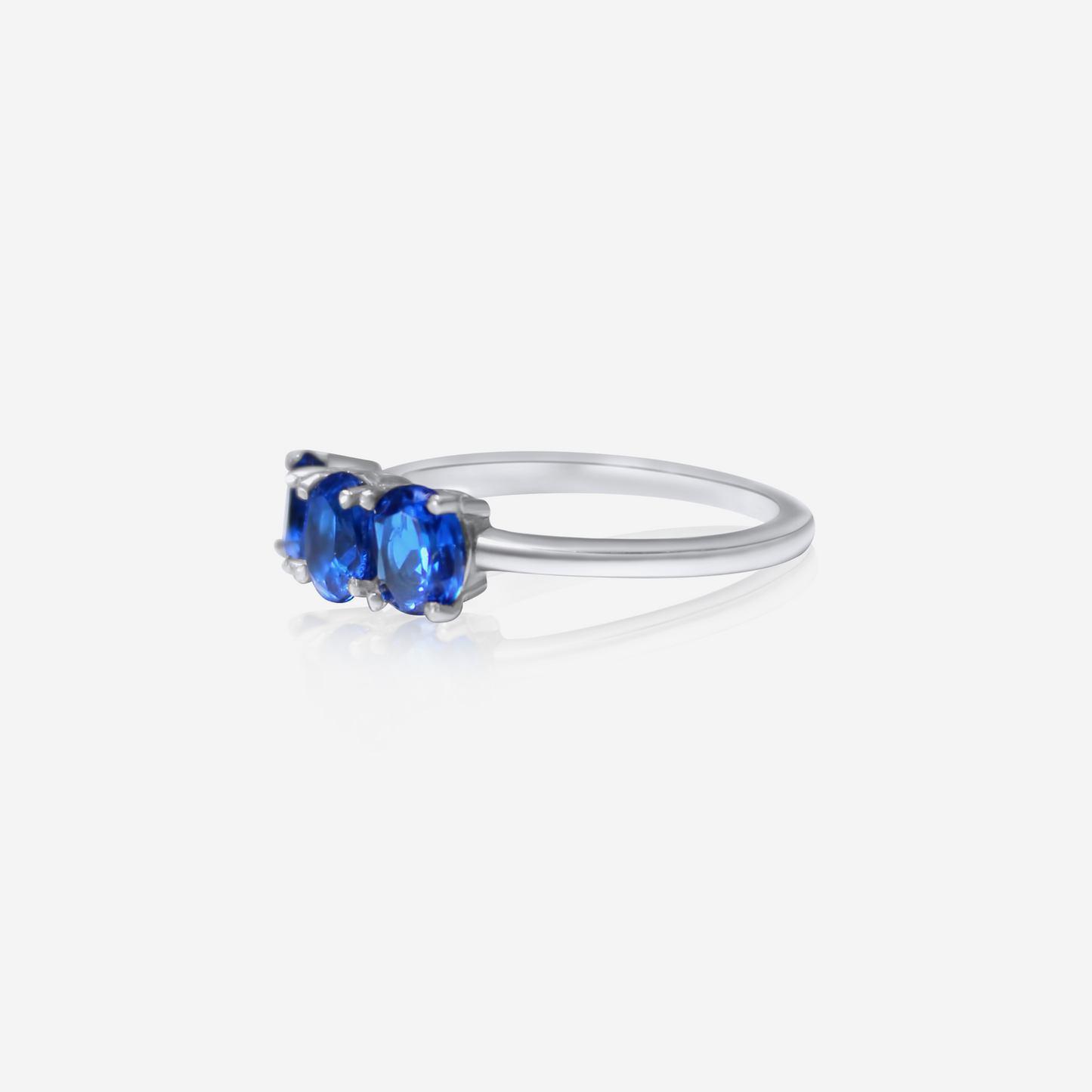 Trio Blue Sapphire Ring