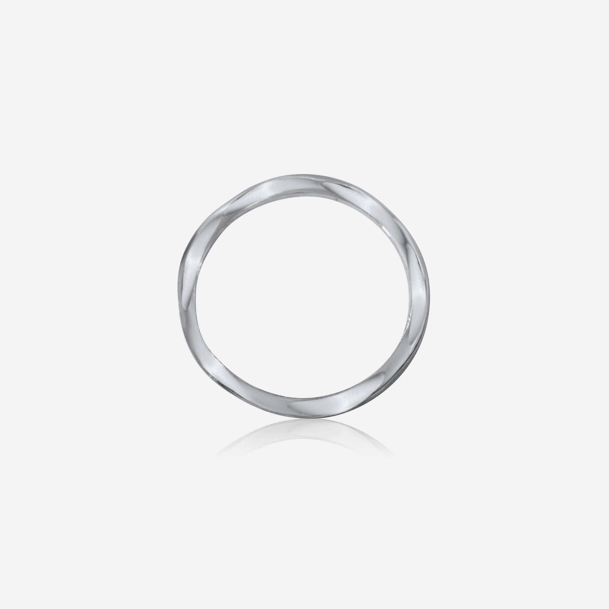 Organic thin wedding band in Platinum – Made by Petit Jewelry