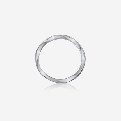 Organic thin wedding band in Platinum – Made by Petit Jewelry