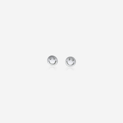 Smile stud earrings in sterling silver – Made by Petit Jewelry