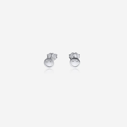 Smile stud earrings in sterling silver – Made by Petit Jewelry