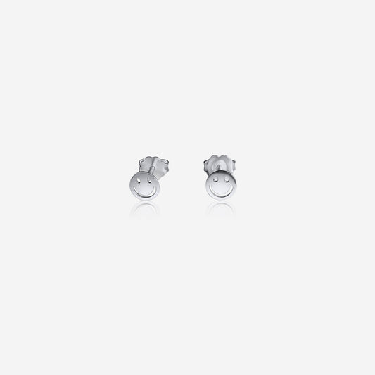 Smile stud earrings in sterling silver – Made by Petit Jewelry