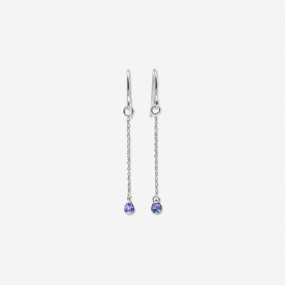 Tanzanite Drop Earrings | 14K Gold Fine Jewelry
