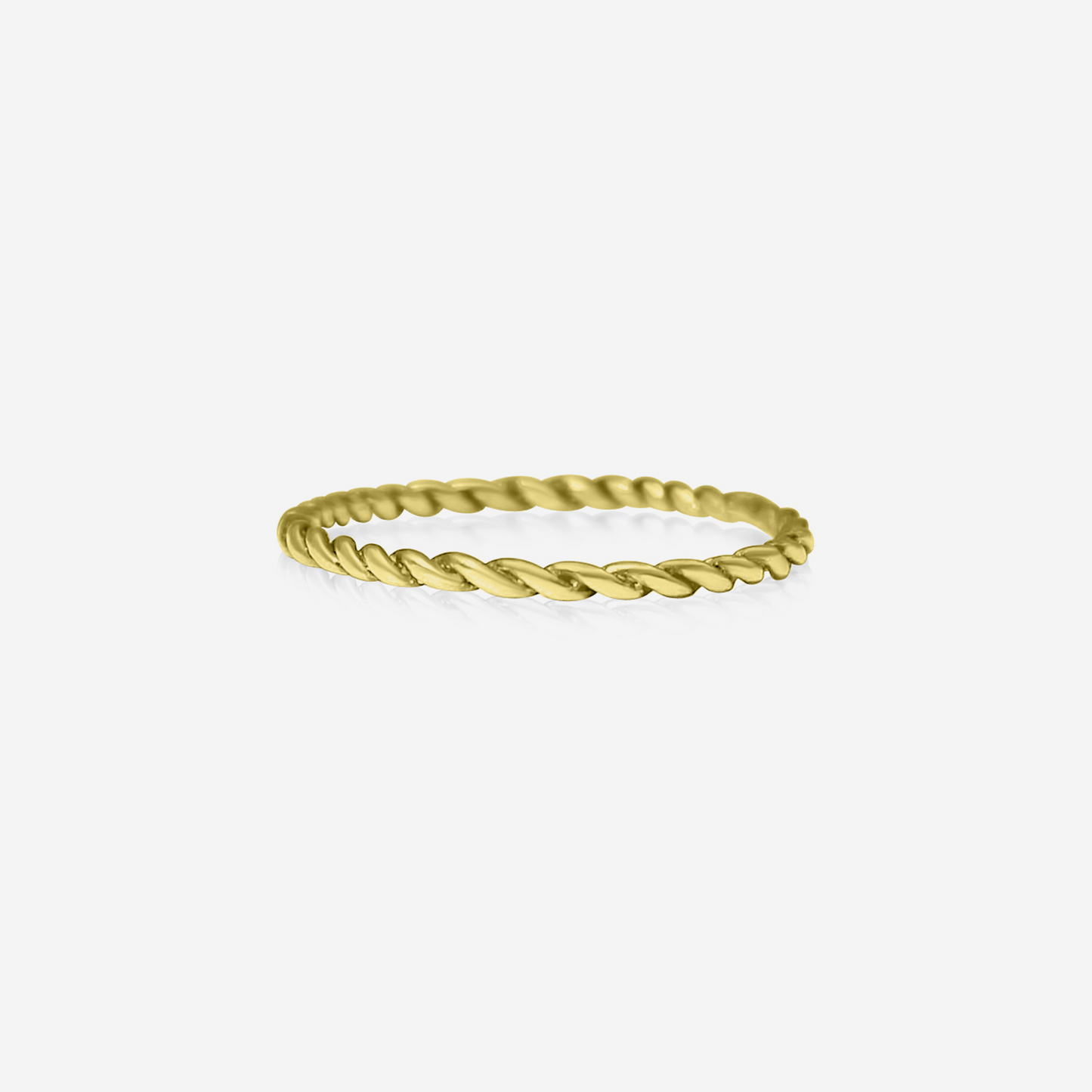 Twisted band ring in 14K yellow gold – Made by Petit Jewelry